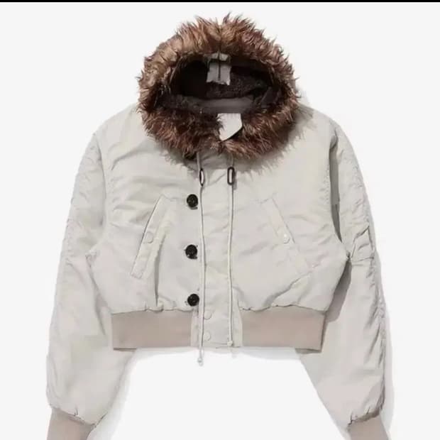 오픈와이와이 faux fur zipper hood ma1