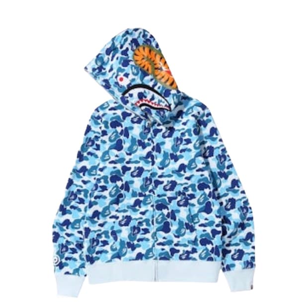 베이프 파랑 샤크후드 M