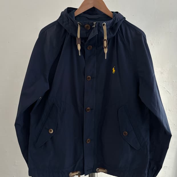 Polo 폴로 랄프로렌 신형라벨 딥네이비컬러 후드 자켓