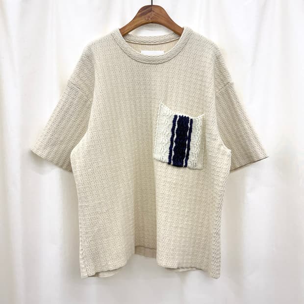 질샌더 반팔 크루넥 스웨터