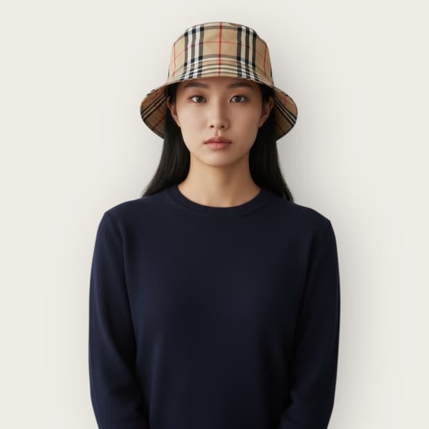 버버리 신형 화이트라벨 버킷햇