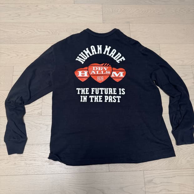 휴먼메이드 그래픽 롱슬리브 티셔츠 블랙