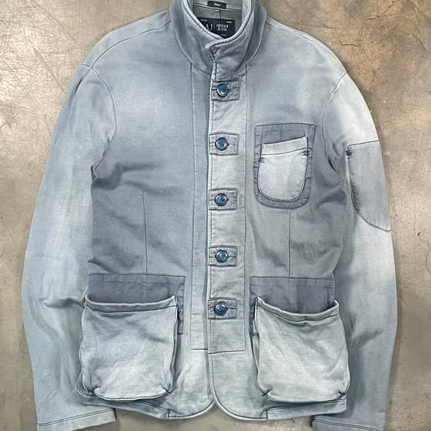 아르마니 진 페이딩 코튼 자켓