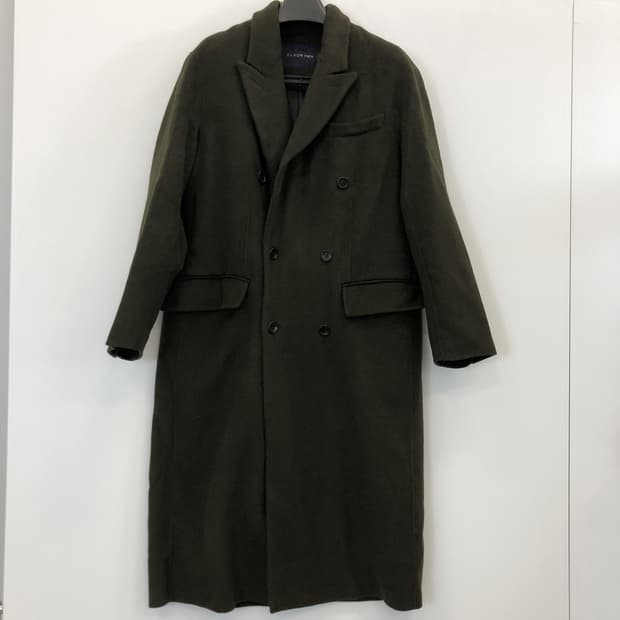 티아이포맨 캐시미어 더블 브레스티드 오버코트 95 카키 