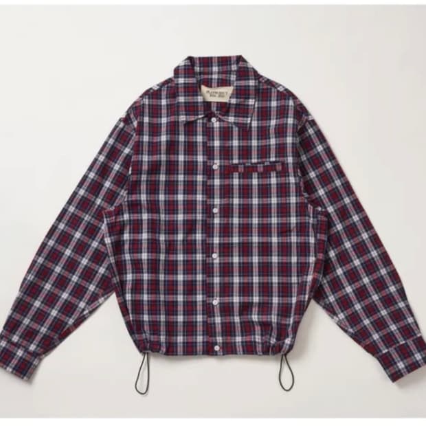 STRING CHECK SHIRT, RED