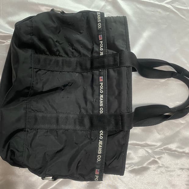 폴로진 블랙 토트백