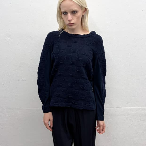 츠모리 치사토 패널 벌룬 니트