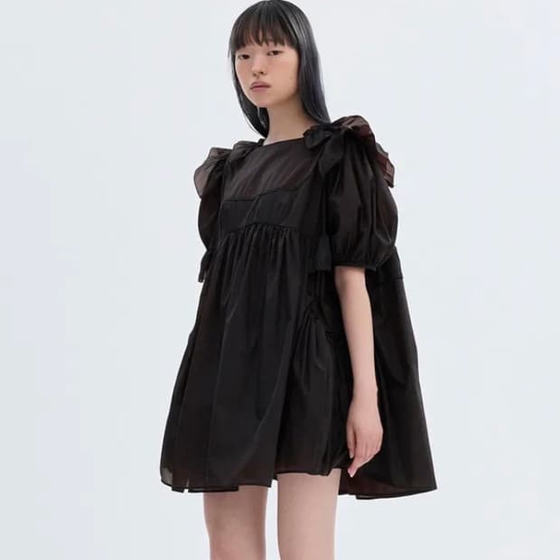 naviverse ruffle hoodie dress