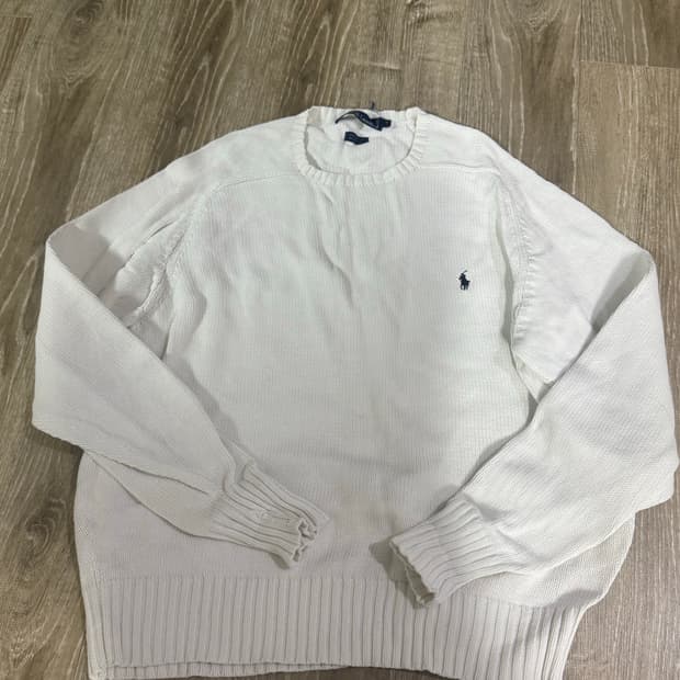 폴로 랄프로렌 화이트 니트 