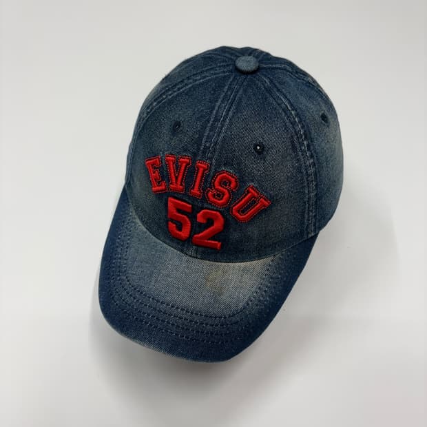 Evisu 에비수 52 데님 볼캡 모자