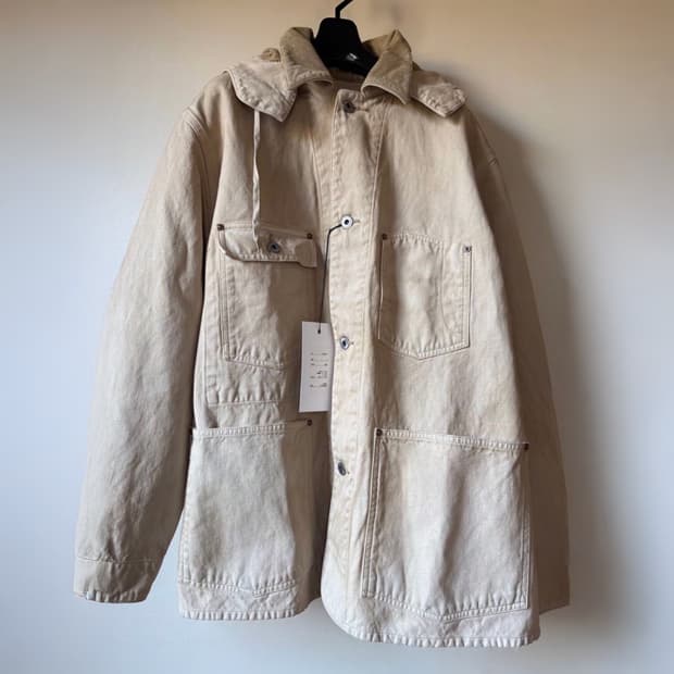 26ss Vintage Silk Hemp Coverall Jacket