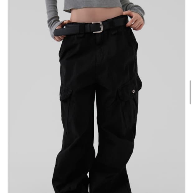 어텀 플레이 카고팬츠 블랙 S