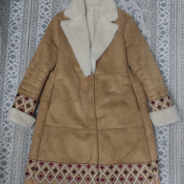 파티수 스웨이드 무스탕 롱 코트 (55반-66반)