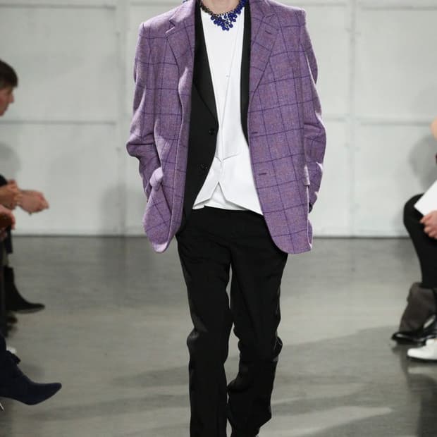 라프시몬스 17FW 이지핏 체크 블레이져