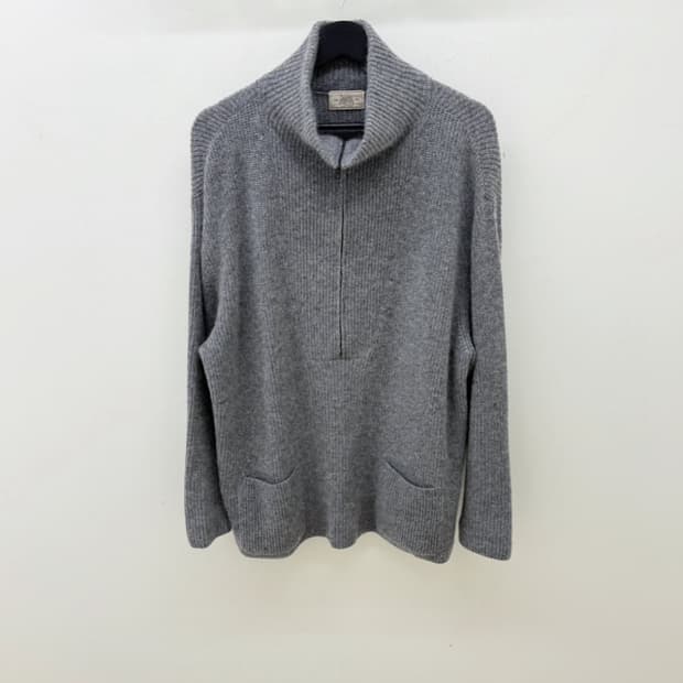 Nikki Essential Pieces 하프 니트 집업