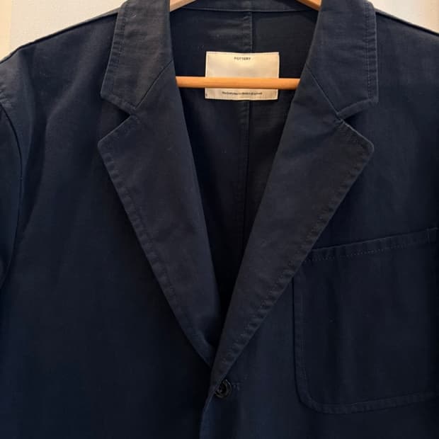 포터리 코튼 워시드 자켓 다크네이비 3사이즈
