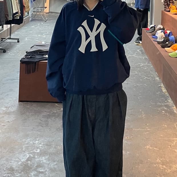 나이키 뉴욕 양키스 네이비 바람막이 웜업 H1087