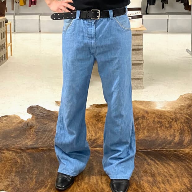 VTG leather double belt 미국 빈티지 더블 벨트