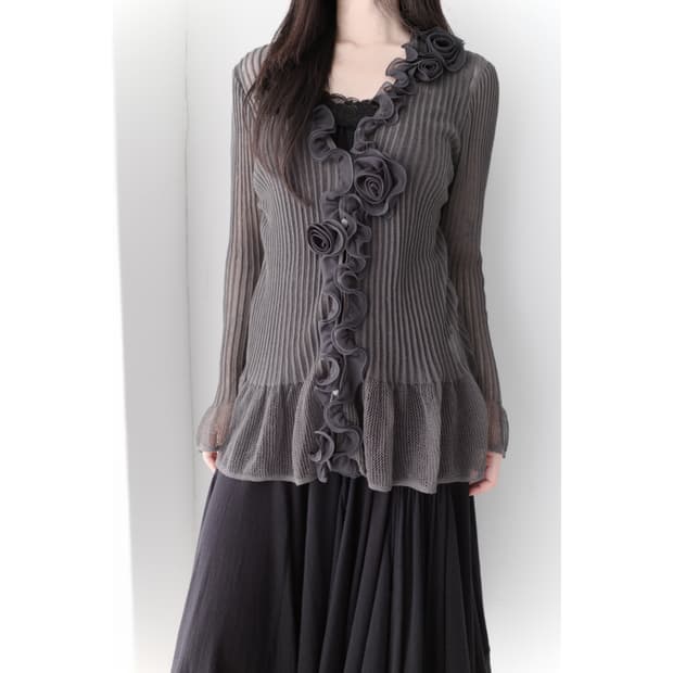 flower frill cardigun