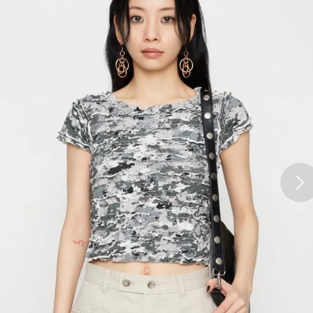 LAGUA GEM 카고 프릴 반팔