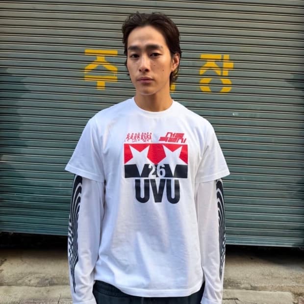 새상품) Uvu 서울 티셔츠 화이트 M