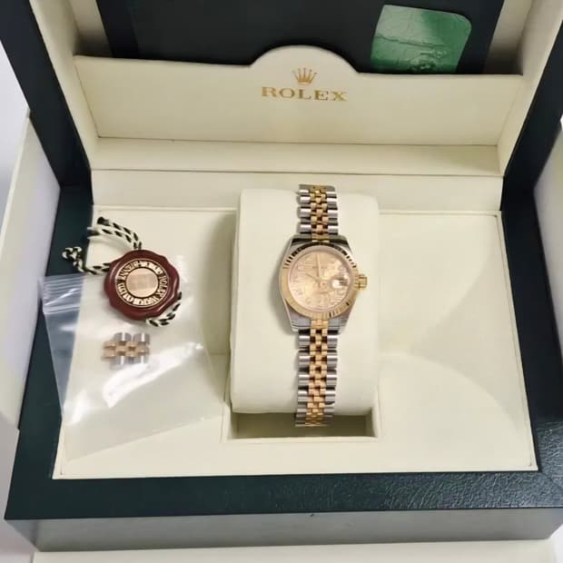 (정품 풀구성)롤렉스 데이저스트 18k콤비 다이아 여성 시계 풀박스구성