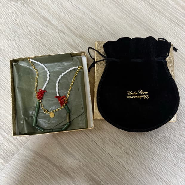 언더커버 26ss 황동비즈 목걸이