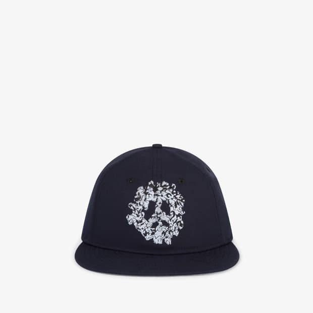 데님 티어스 피스 리스 스냅 백 캡 네이비