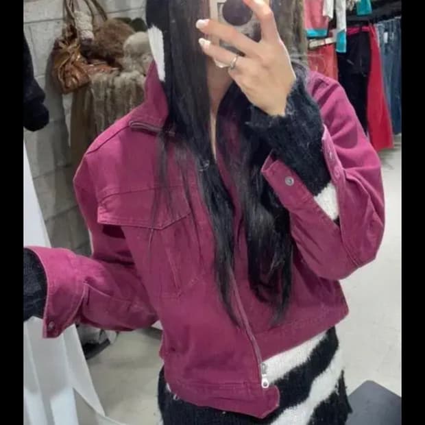 피조물 버건디 자켓