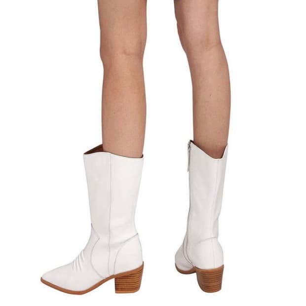 Sophieest 소피에 화이트 제니 카우걸 부츠