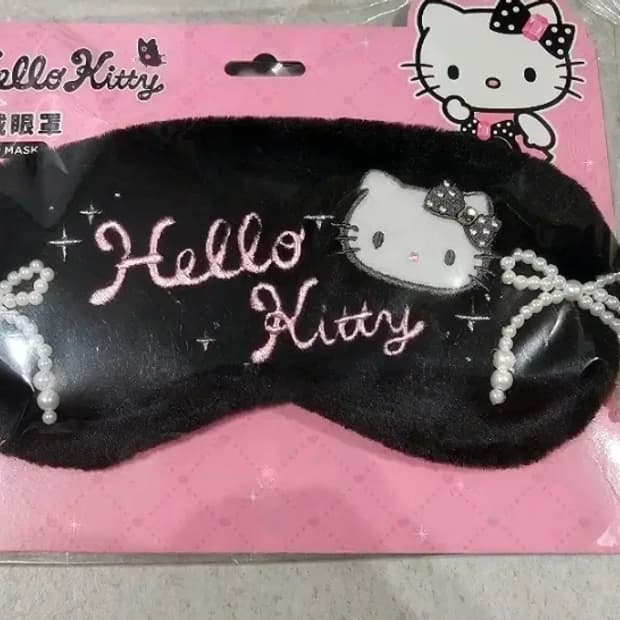 미니소 헬로키티 수면안대 블랙