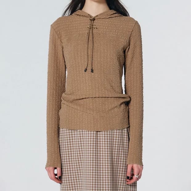 스컬프터 E-string Crinkle Hoodie