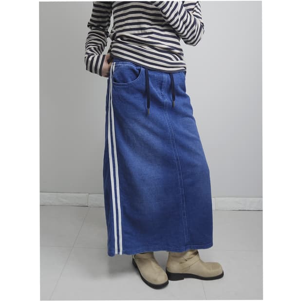 (ANTI BALLISTIC)트랙 롱 스커트