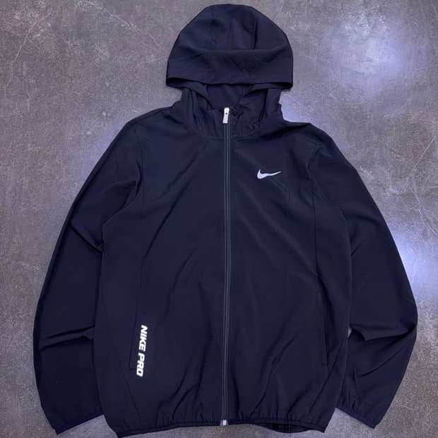 나이키 프로 드라이핏 경량 후드 기능성 점퍼 블랙 3XL