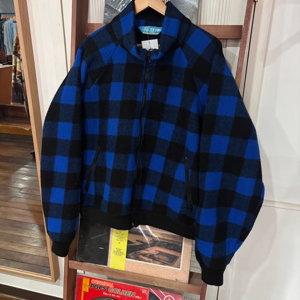 J184 80s 울리치 버팔로 체크 자켓