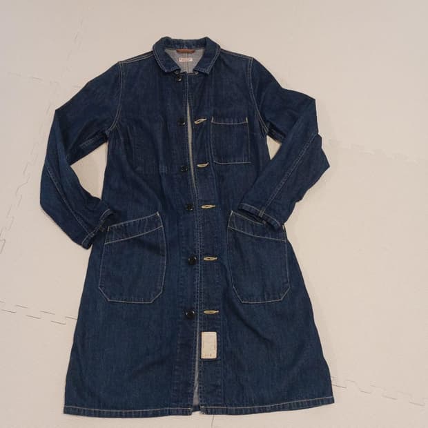 Kapital 캐피탈 청 데님 롱코트 