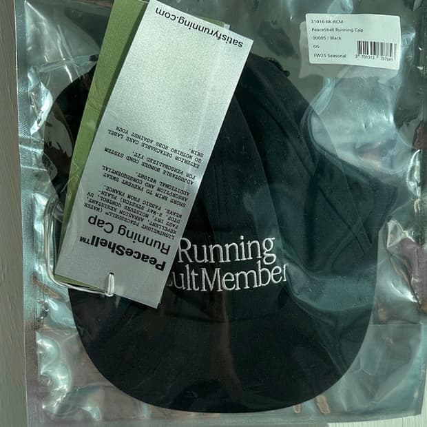 새티스파이 피스쉘 러닝 캡 블랙