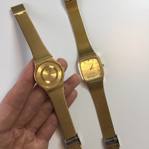 80s vintage gold quartz