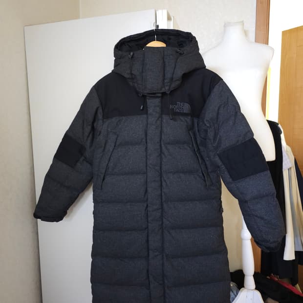 노스페이스 구스다운패딩 그레이 여성