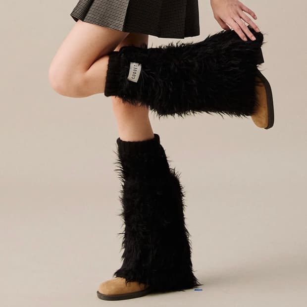 HAIRY LEG WARMER BLACK