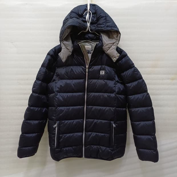 아르마니 주니어 남아 다운 후드 패딩 아동 14A 훌륭 사랑봉봉