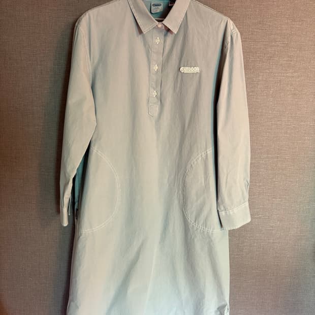 OUTDOOR 셔츠형 원피스 FREE