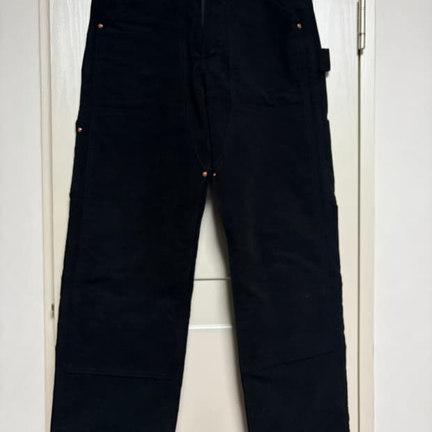 comoli 코모리 몰스킨 더블니 페인터팬츠 블랙 2