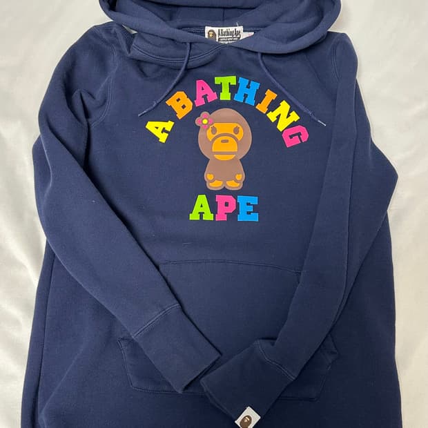 Bape Navy Long Hood