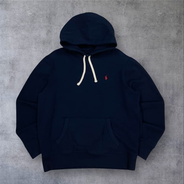 폴로 랄프로렌 네이비 컬러 스몰 포니 미니멀 후드티