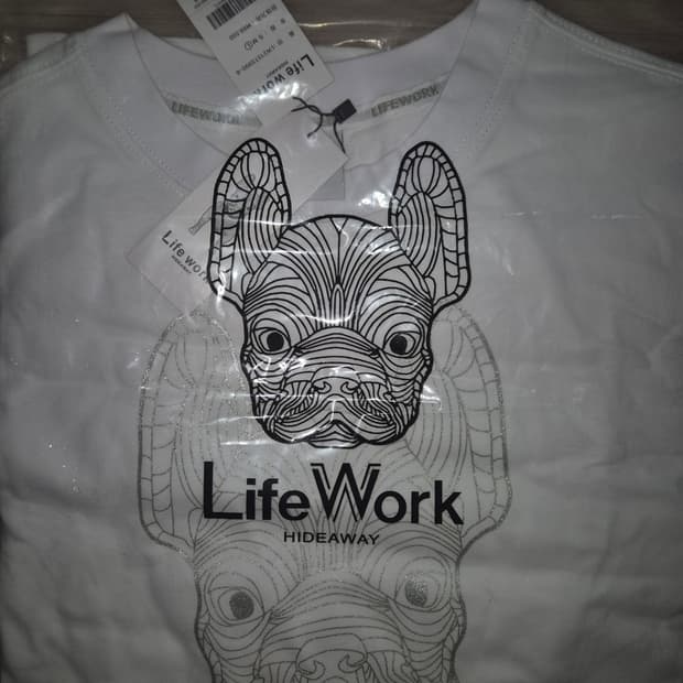 Life Work 강아지 티셔츠 L 새상품 미개봉