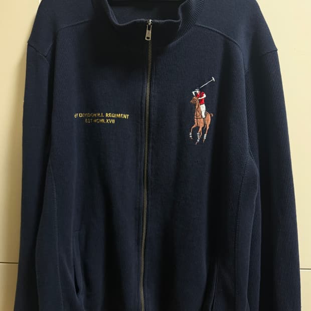 폴로 빅포니 니트 집업 