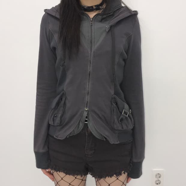 'HEAVEN and Earth' Hooded Layered Jacket