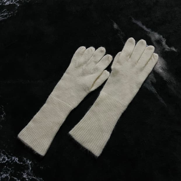 아이보리 니트장갑