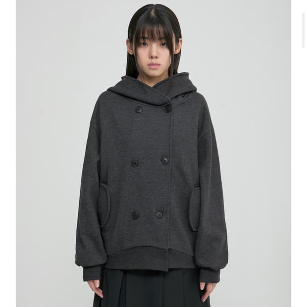 플레어업 더블 후디 차콜